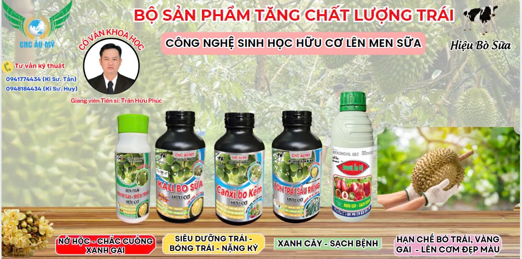 BỘ SẢN PHẨM TĂNG CHẤT LƯỢNG TRÁI SẦU RIÊNG