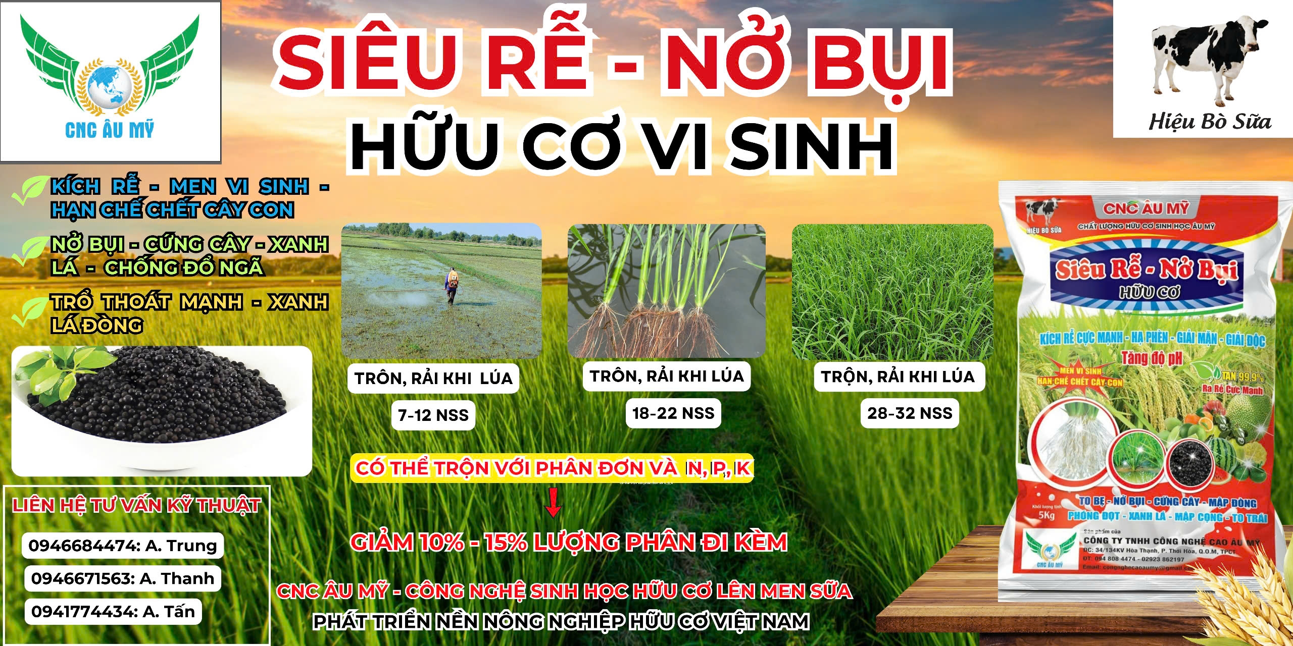 SIÊU RỄ - NỞ BỤI HỮU CƠ VI SINH 