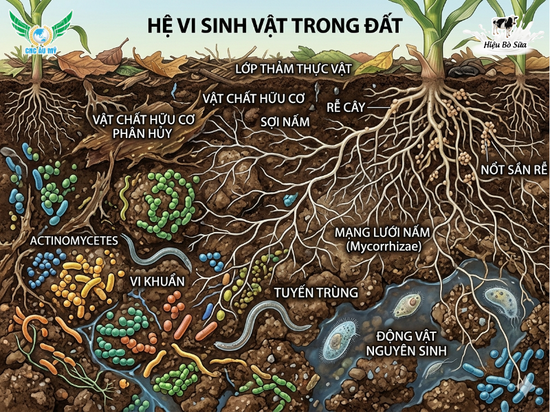 HỆ VI SINH VẬT ĐẤT: KHÁI NIỆM, ỨNG DỤNG VÀ TẦM QUAN TRỌNG CỦA VI SINH VẬT