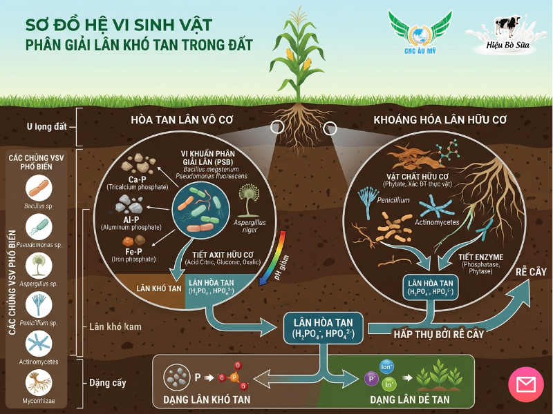 VI SINH VẬT PHÂN GIẢI LÂN KHÓ TAN VÀ ỨNG DỤNG TRONG NÔNG NGHIỆP