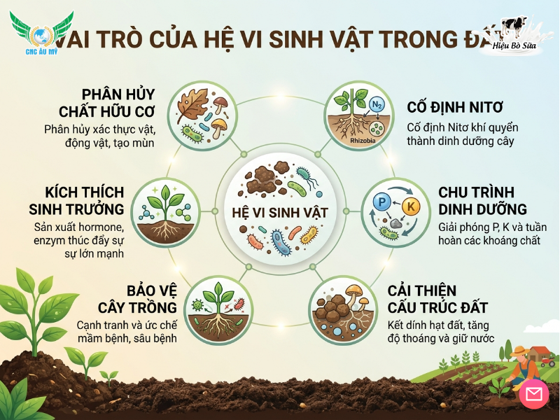 HỆ VI SINH VẬT ĐẤT CÓ VAI TRÒ GÌ ĐỐI VỚI NỀN NÔNG NGHIỆP